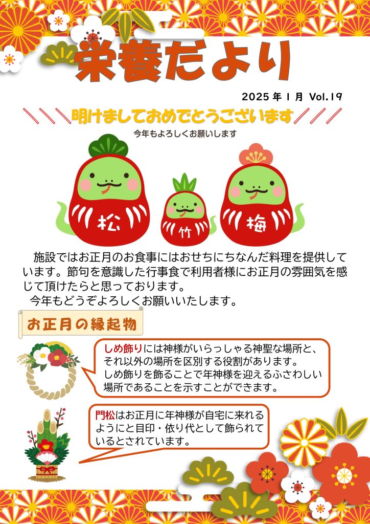 2025年1月『栄養だより』